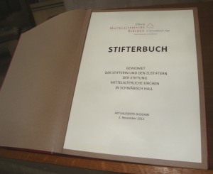 Stifterbuch innen